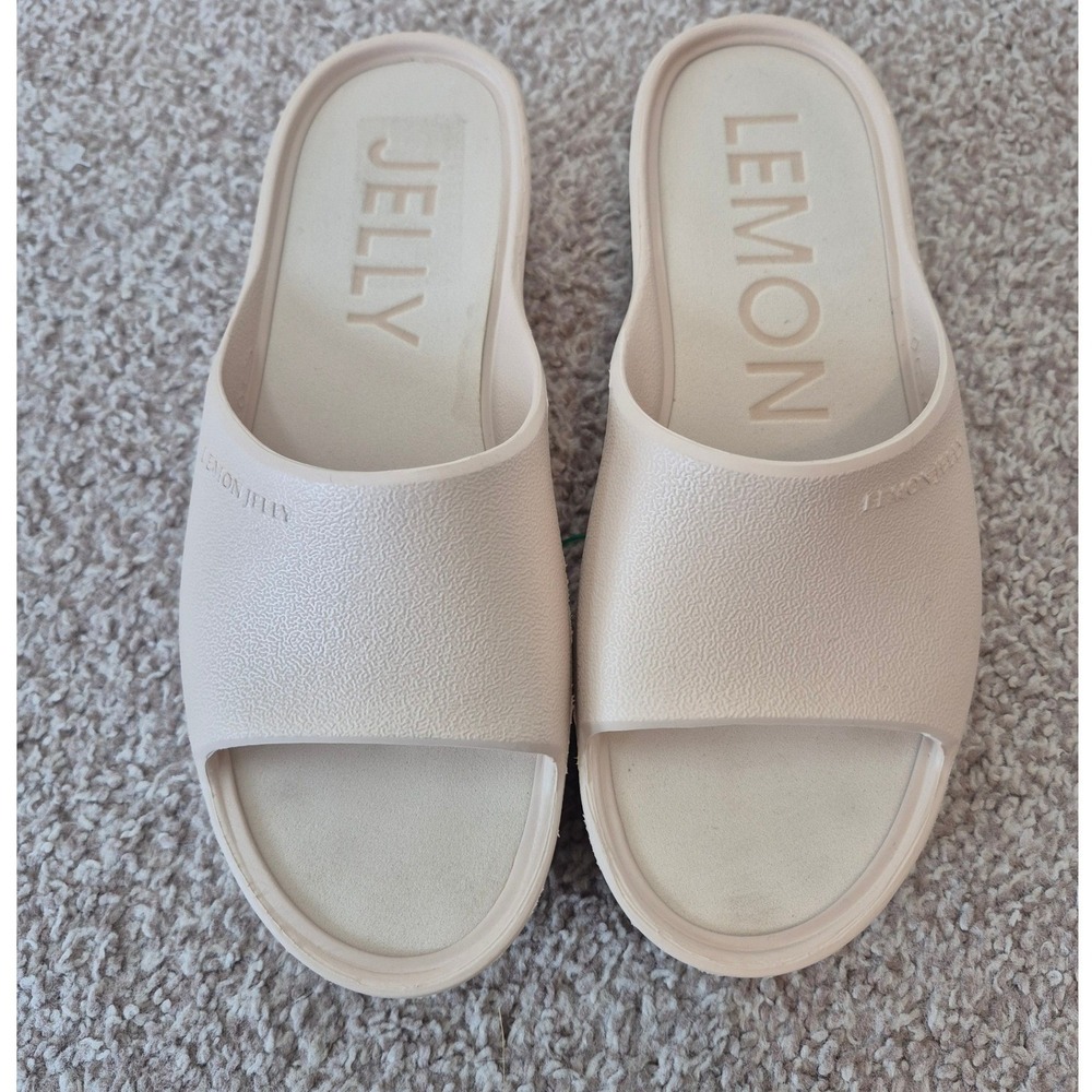 Lemon‎ Jelly Sunny Platform Slide Sandals Waterproof Size 7.5/8